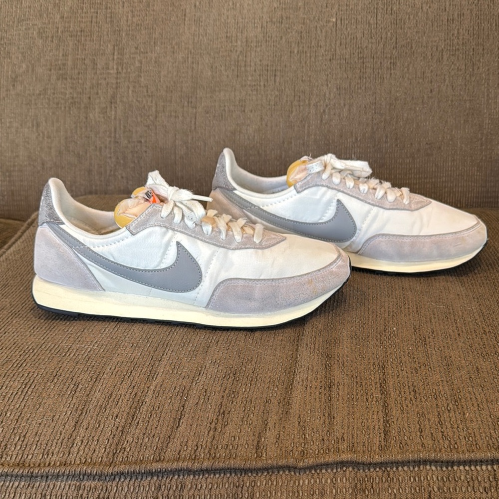 Nike Gray and White Retro Sneakers